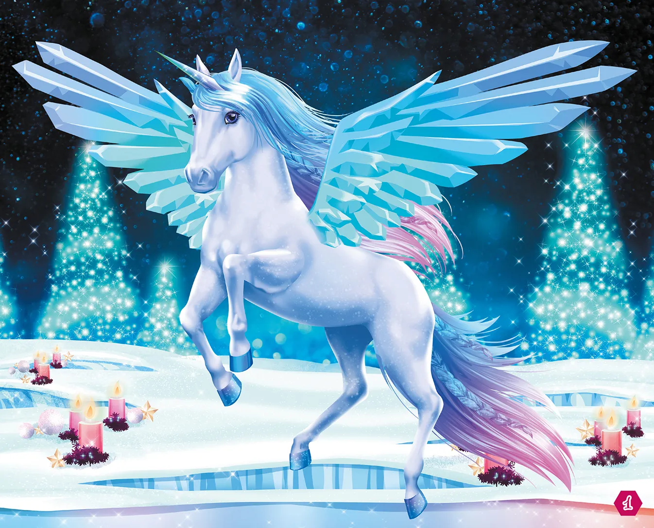 Frigobloc Licornes de Rêve Magie de Noël carnet créatif
