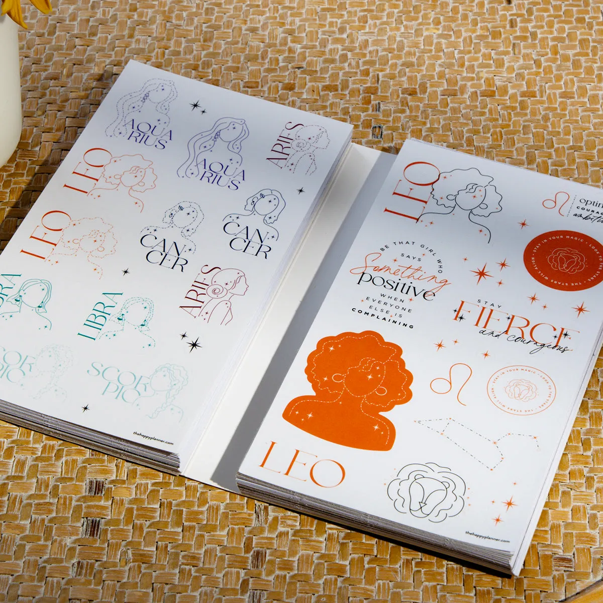 Happy Planner Zodiac Stargazer stickers mega 100 planches doré