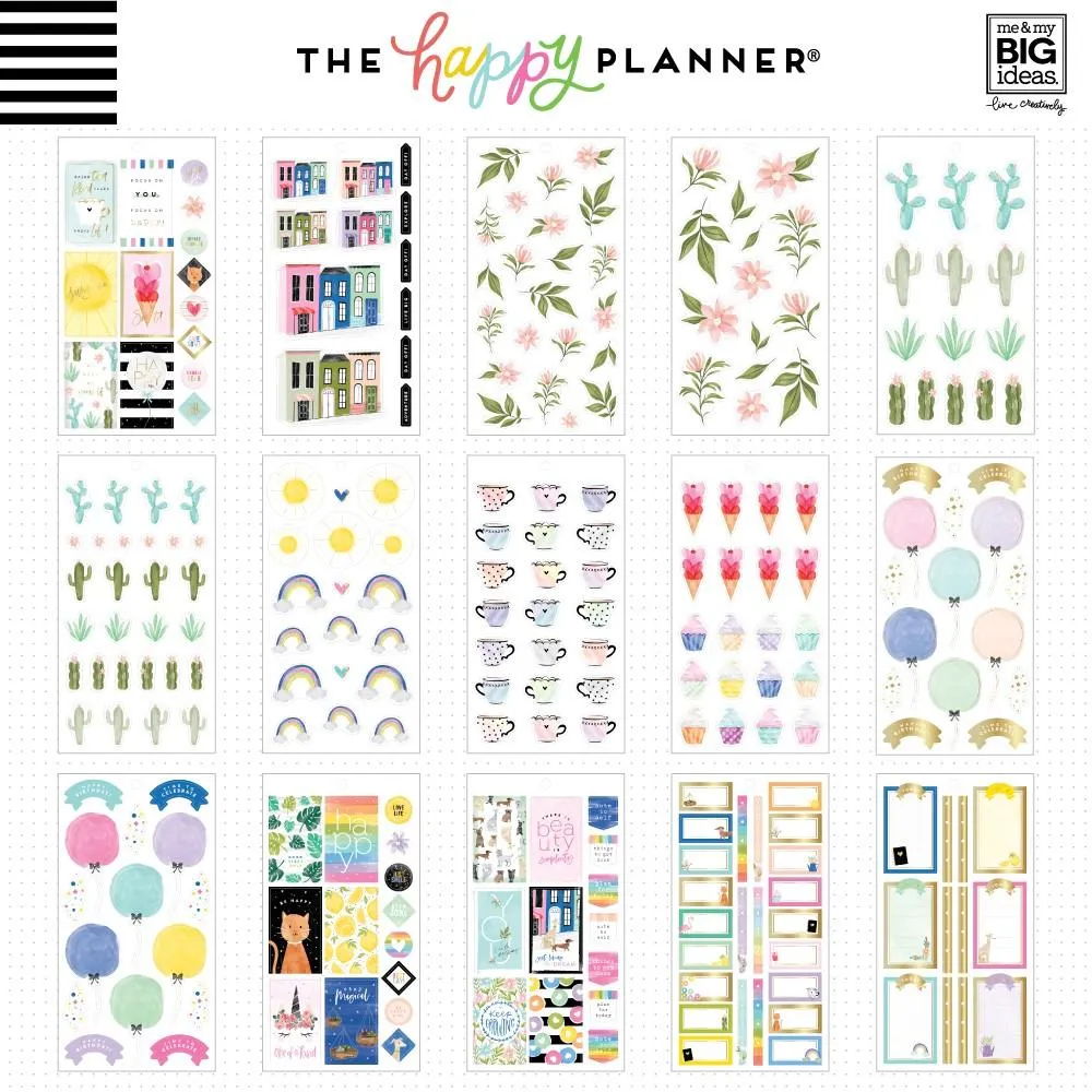 Happy Planner Value Pack Happy Illustrations stickers 521 pièces