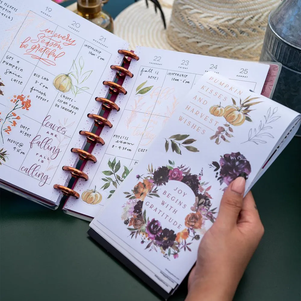 Happy Planner Seasonal Florals stickers fleurs 229 pièces