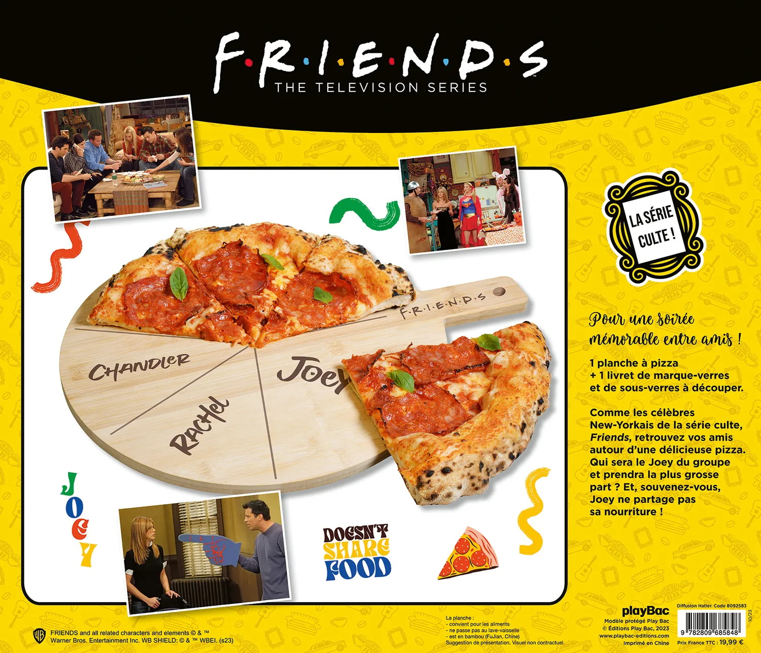 Frigobloc Soirée pizza Friends coffret planche pizza