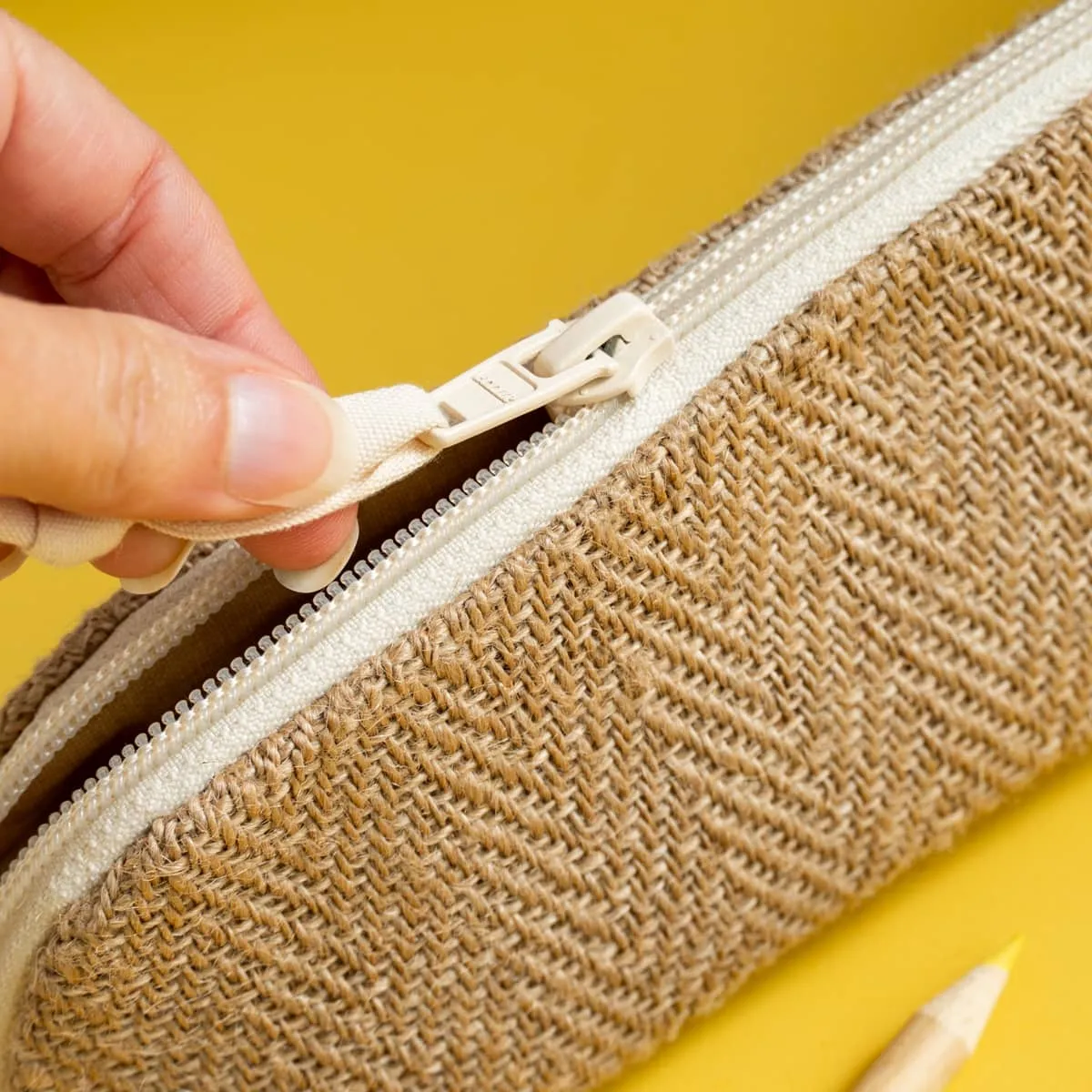 My365 trousse en toile de jute naturelle