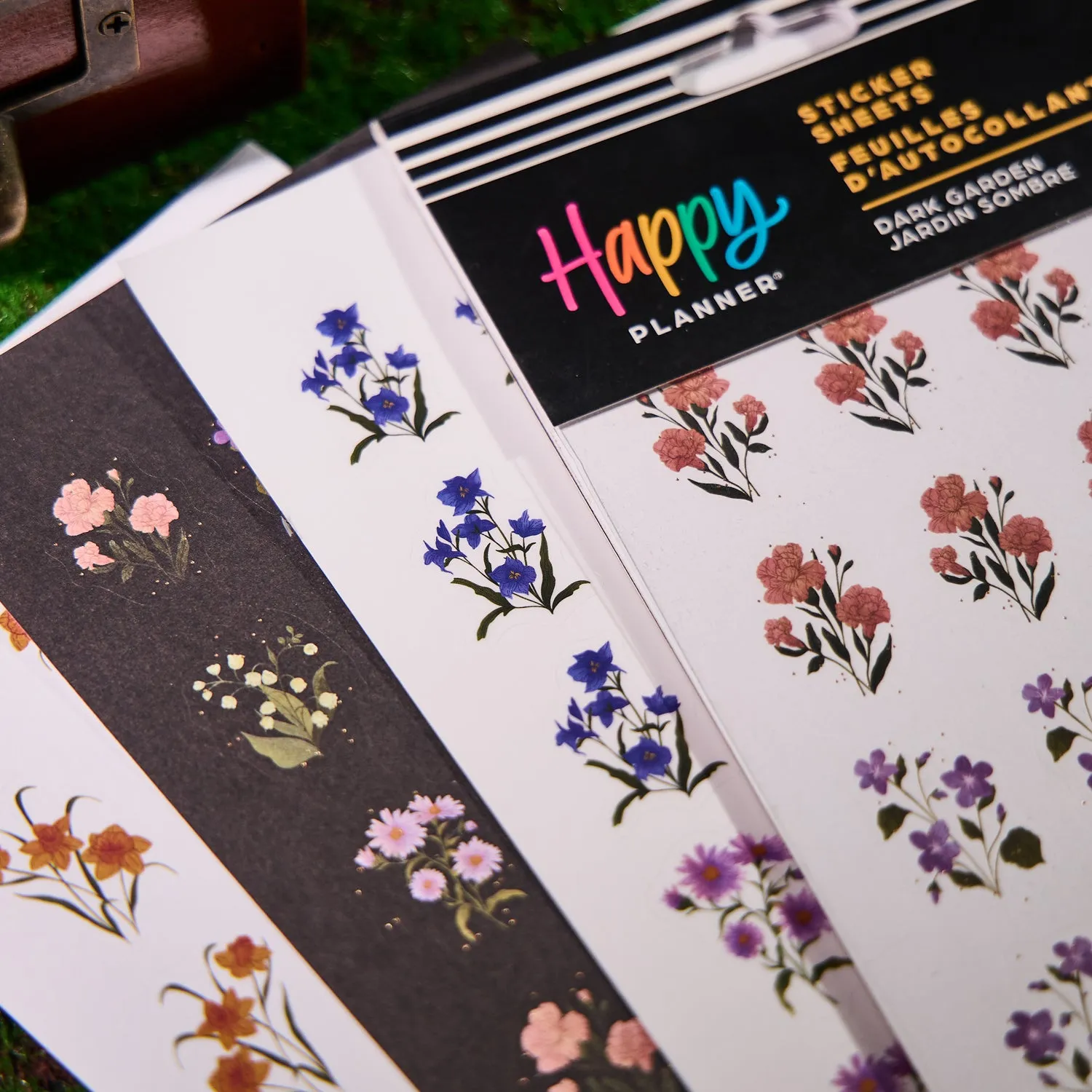 Happy Planner Dark Garden stickers floraux 228 pièces