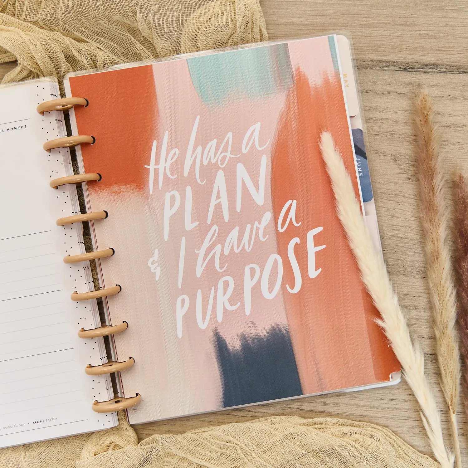 Happy Planner Watercolor Grace agenda foi 2026 Classic 12 mois