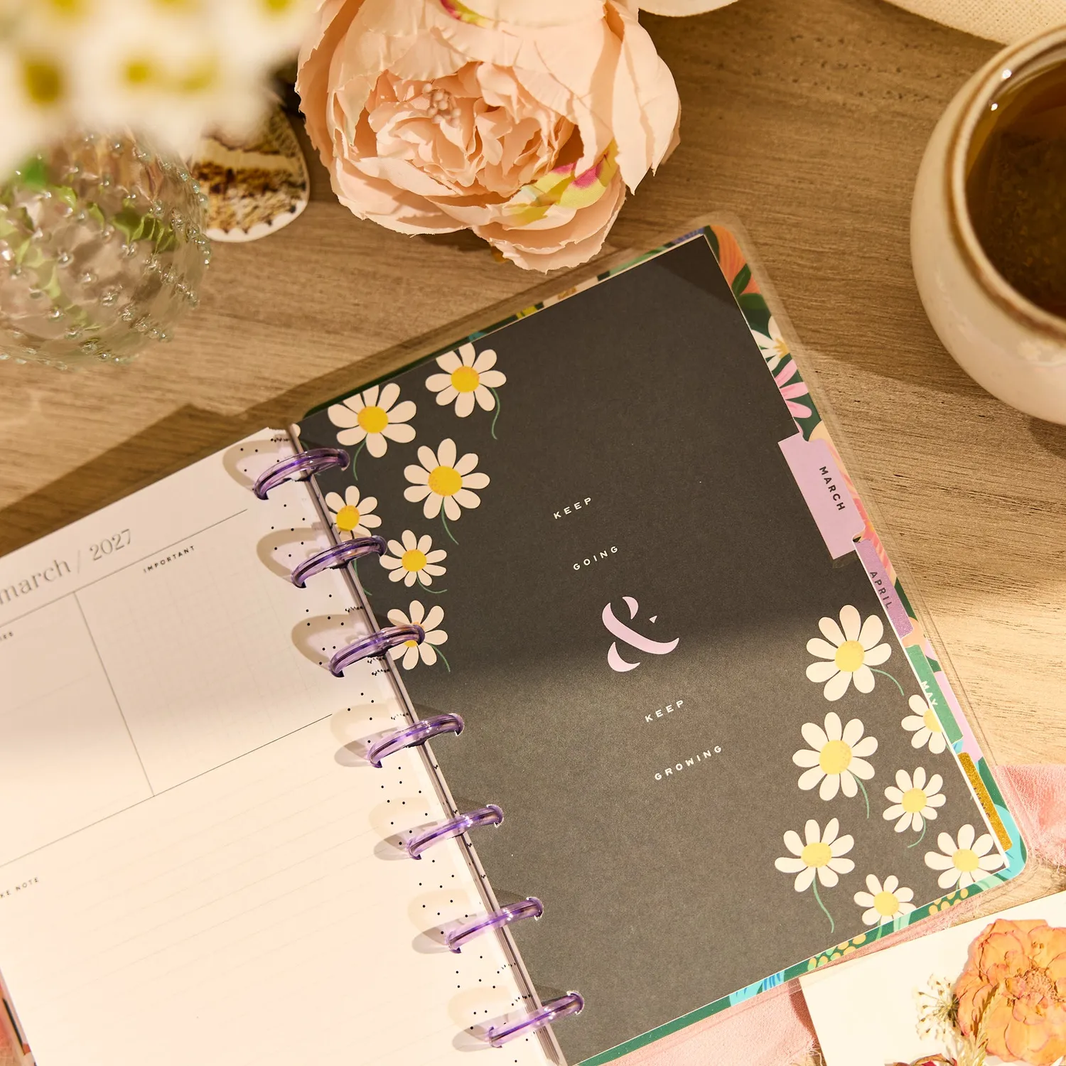 Happy Planner Golden Garden agenda Mini 2026-2027 dashboard