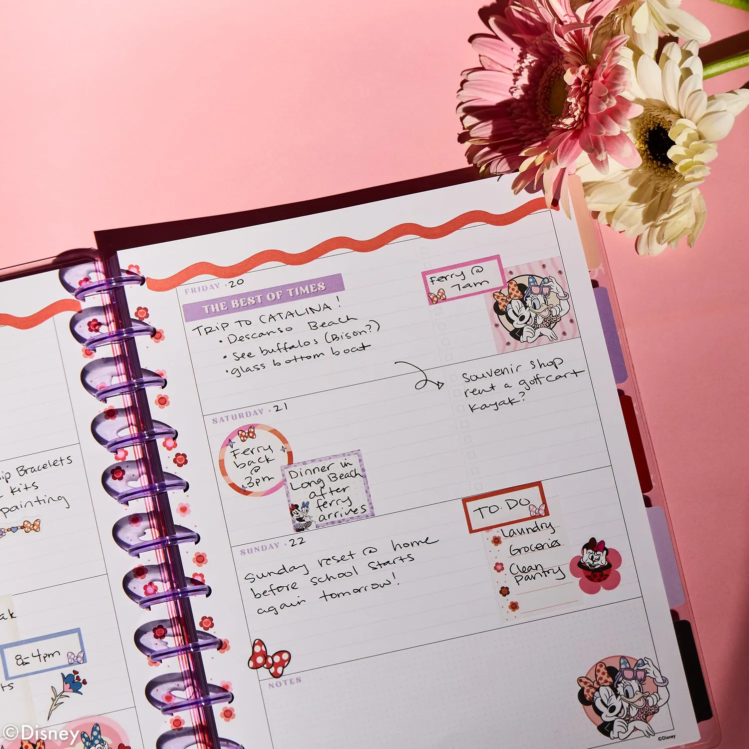Happy Planner Minnie Bow Happy agenda Big horizontal non daté