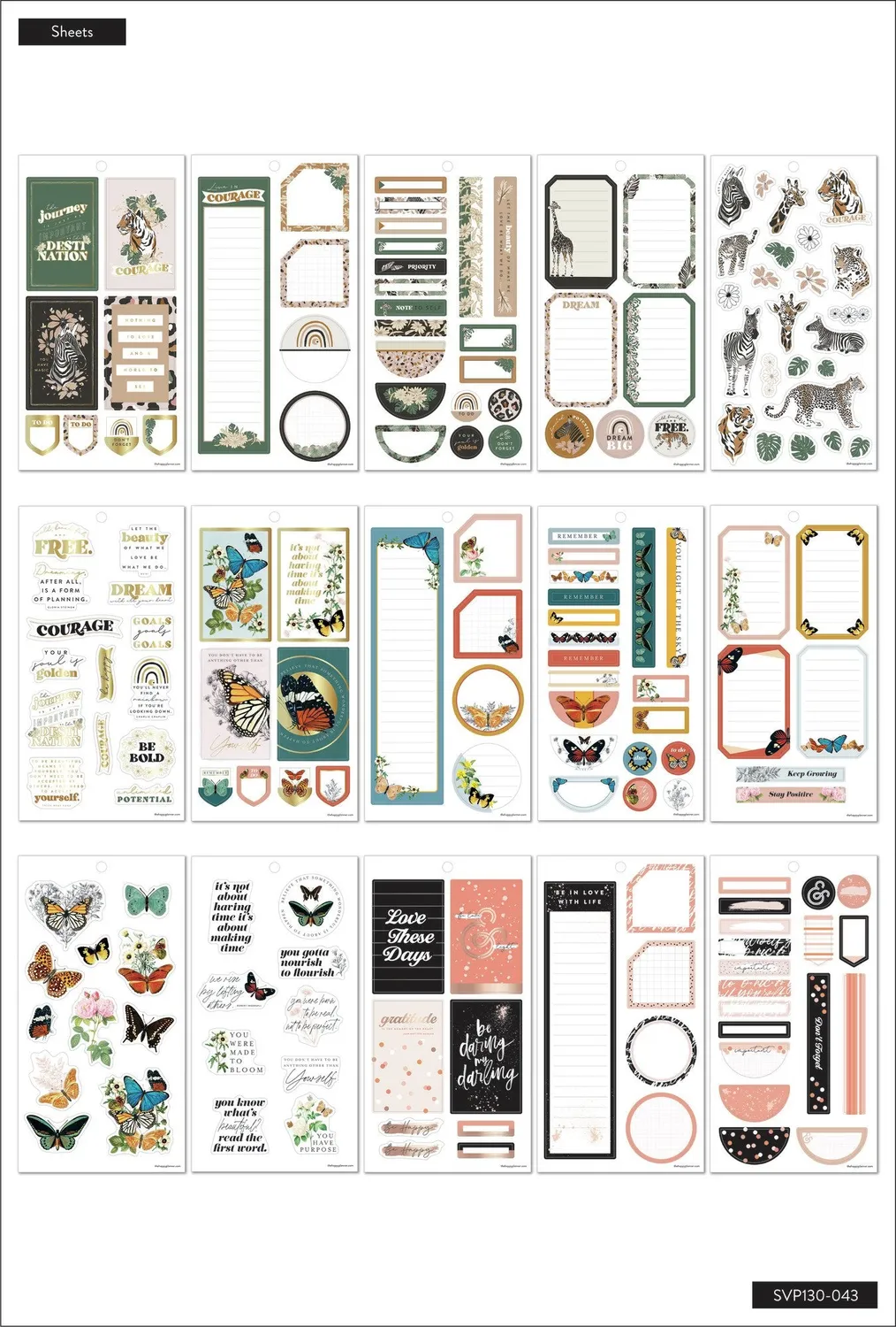Happy Planner Bright Places stickers big value pack 335 coloré