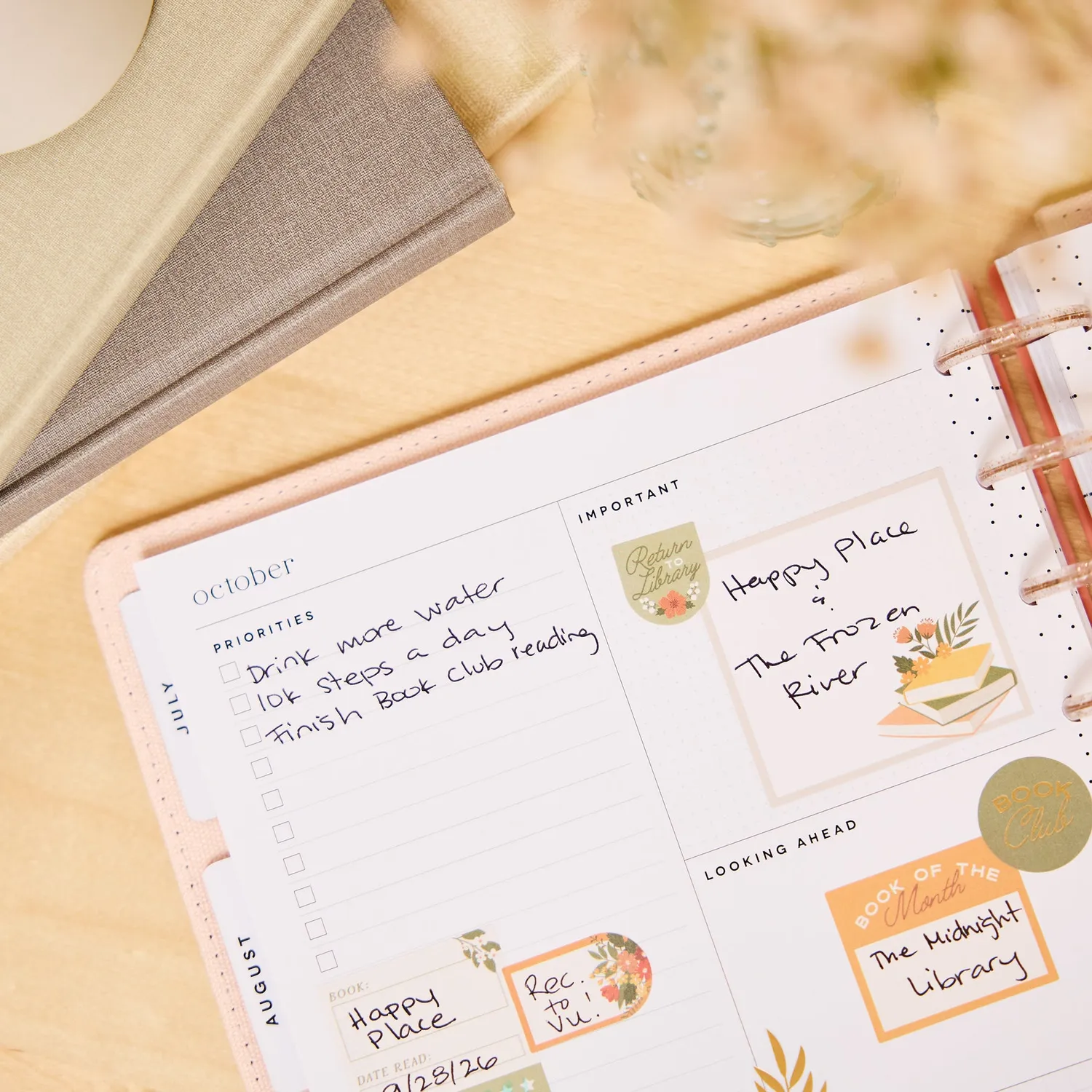 Happy Planner Reading Hour value pack stickers lecture Classic 30 planches