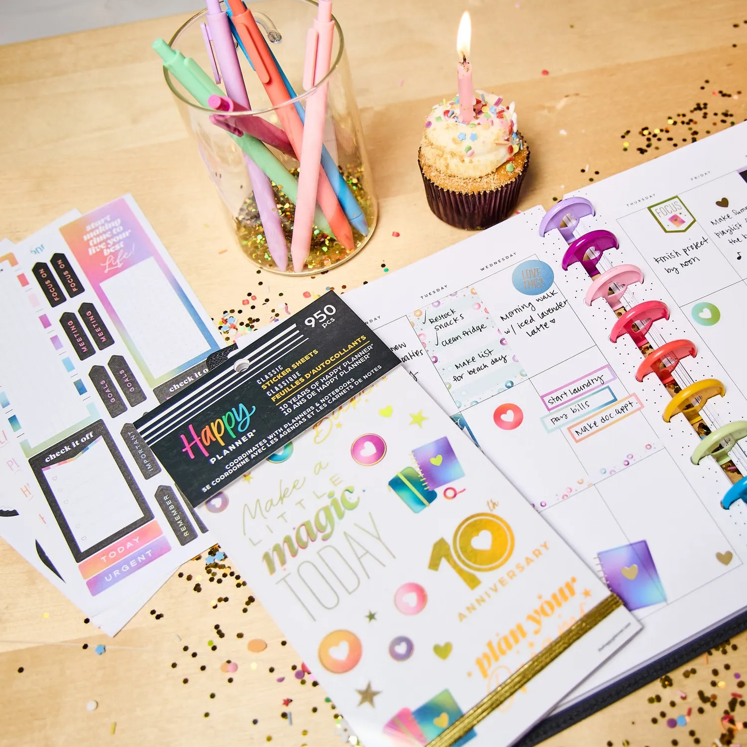 Happy Planner 10 Years of Happy stickers Classic 950 autocollants