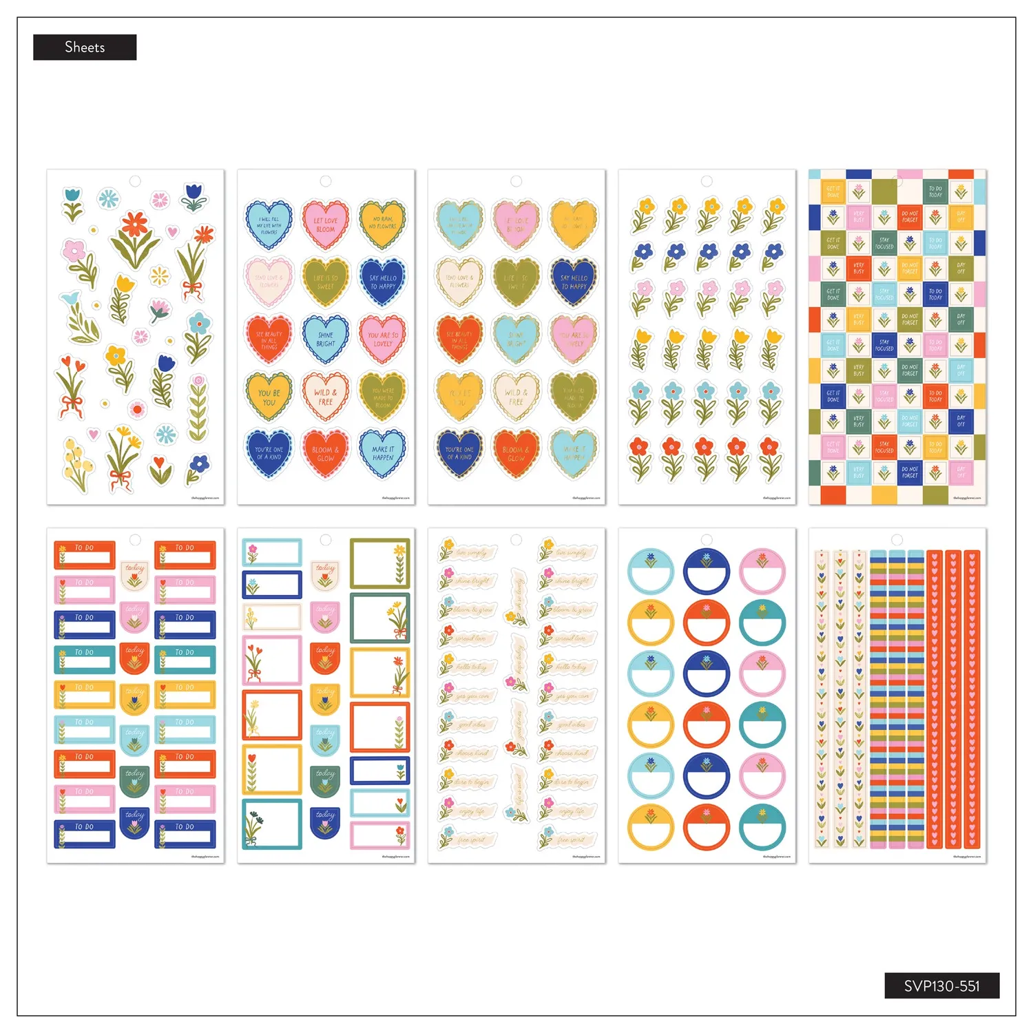 Happy Planner Little Garden stickers Value Pack floral