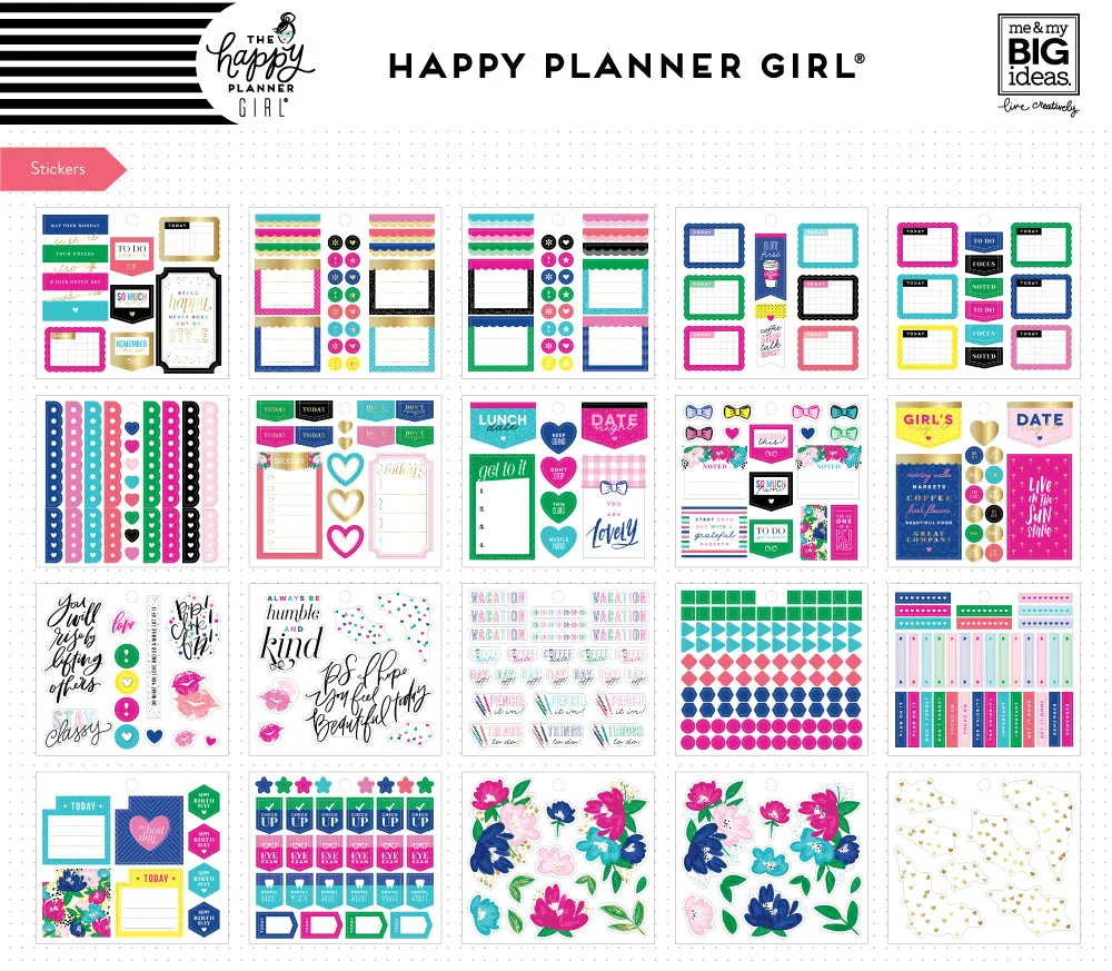 Happy Planner Socialite pack accessoires stickers notes