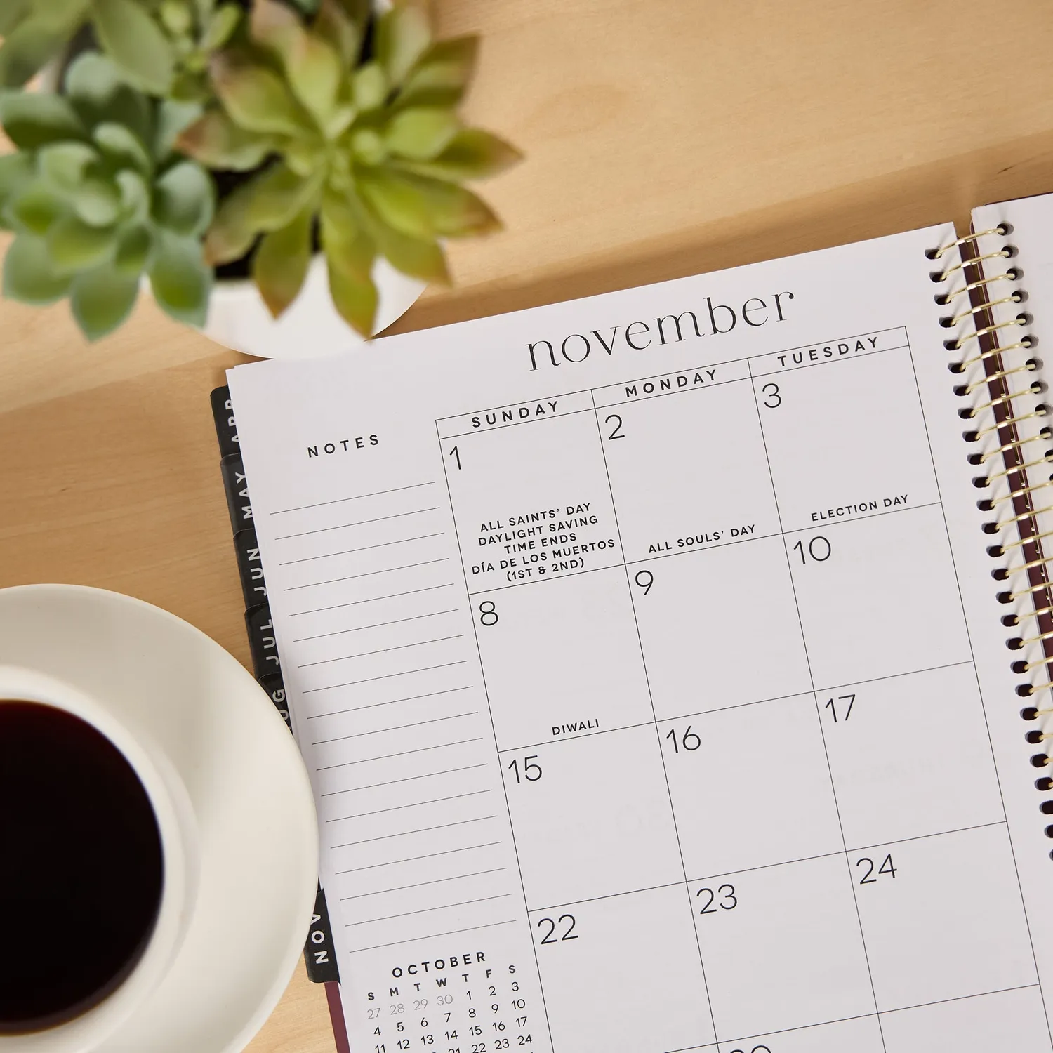 Happy Planner Go Big Plum Plans agenda spirale gros caractères 15 mois