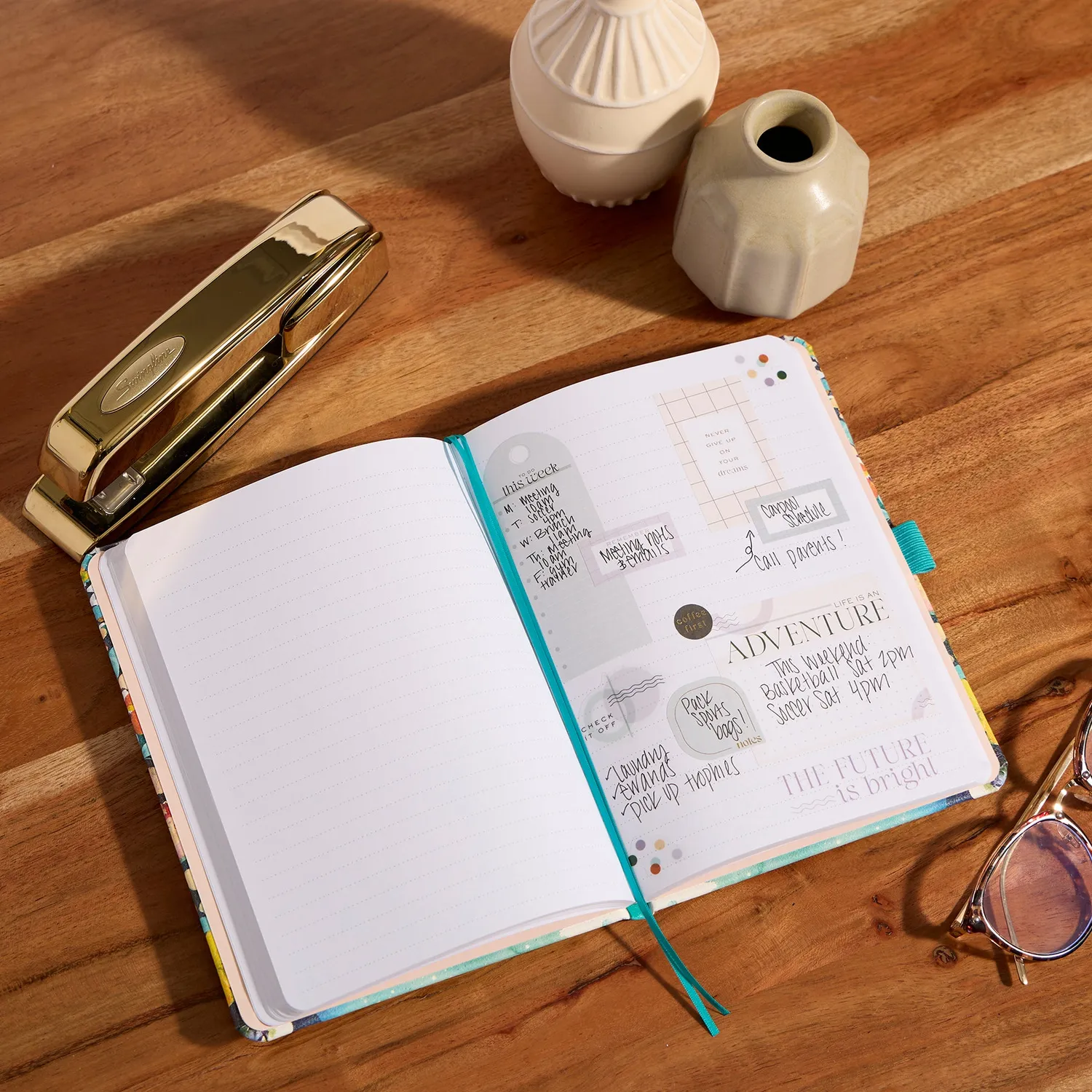 Happy Planner Serene Garden carnet pointillé 80 feuilles floral