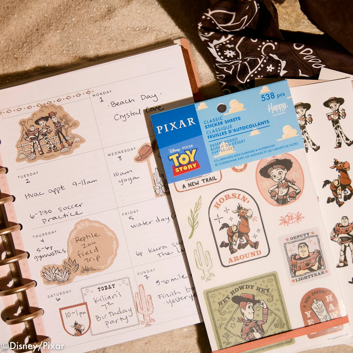Happy Planner Toy Story Desert Rodeo stickers 30 planches
