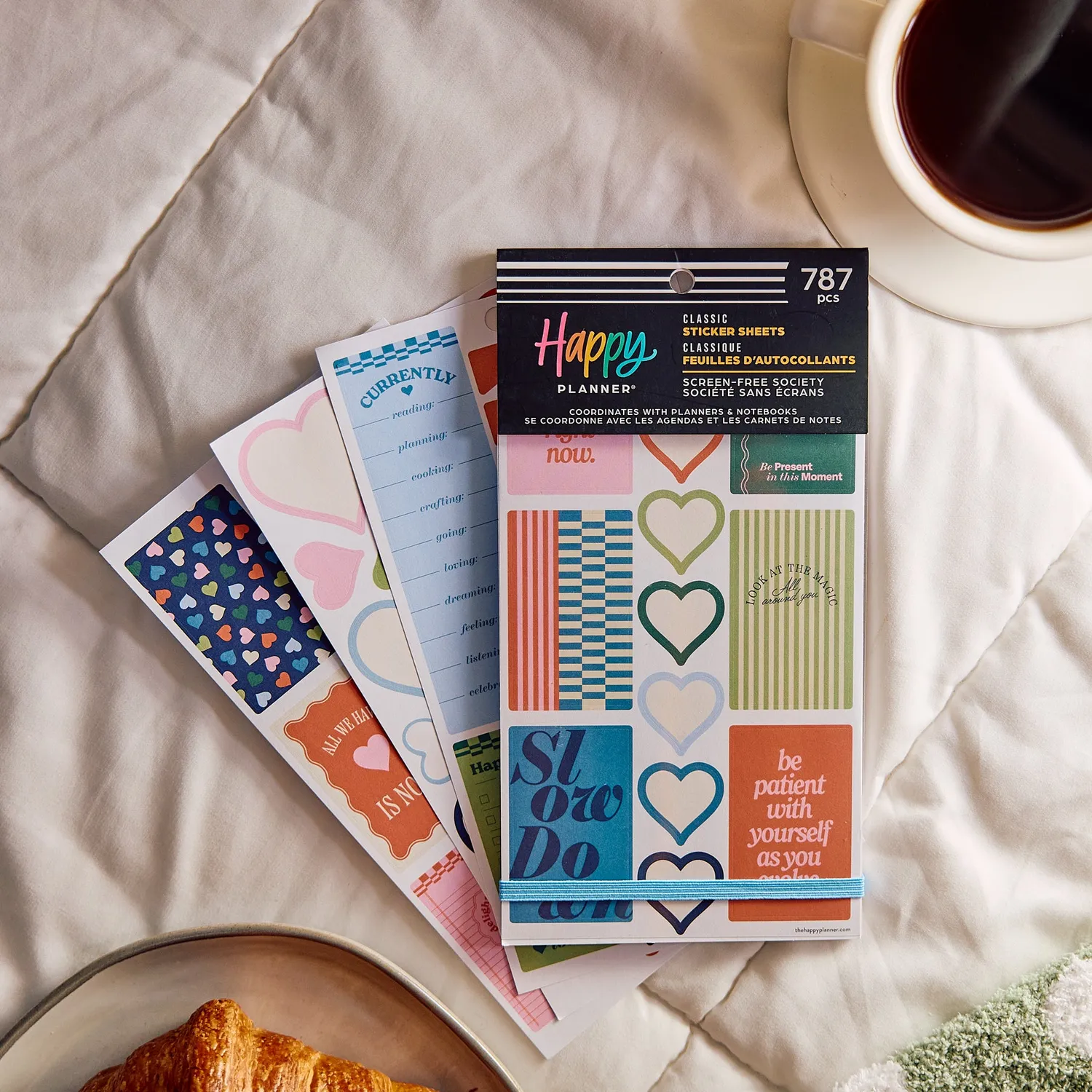 Happy Planner Screen Free Society stickers value pack 30 feuilles