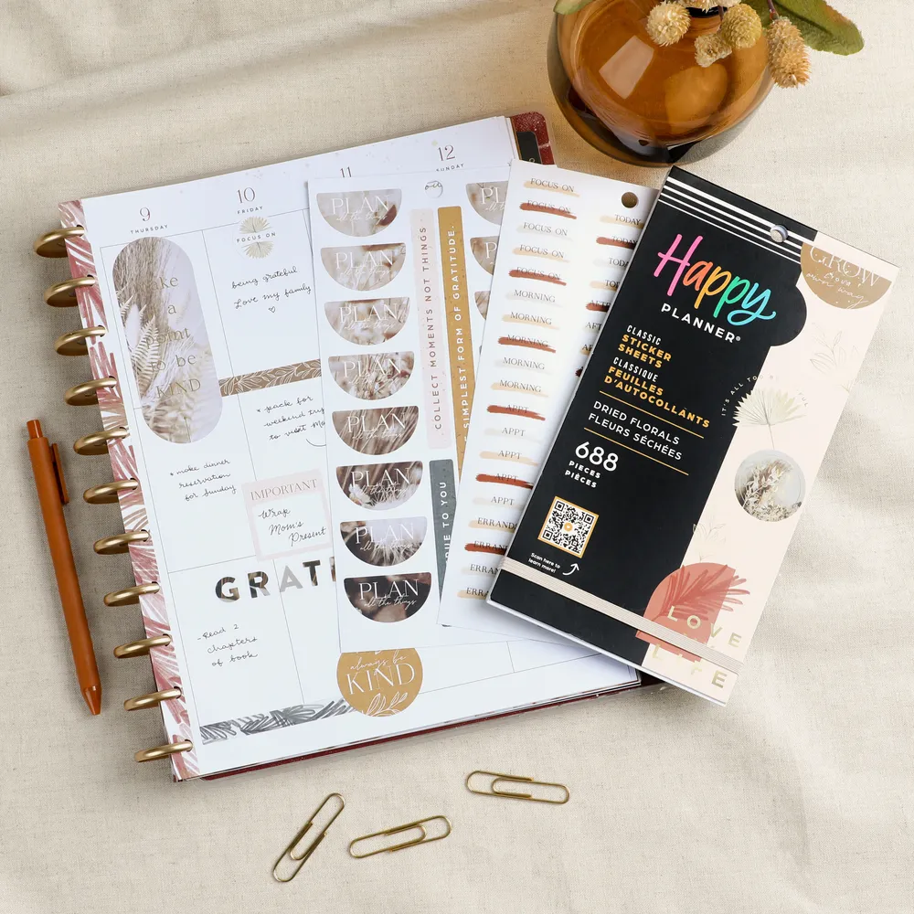 Happy Planner Dried Florals stickers 688 fleurs séchées