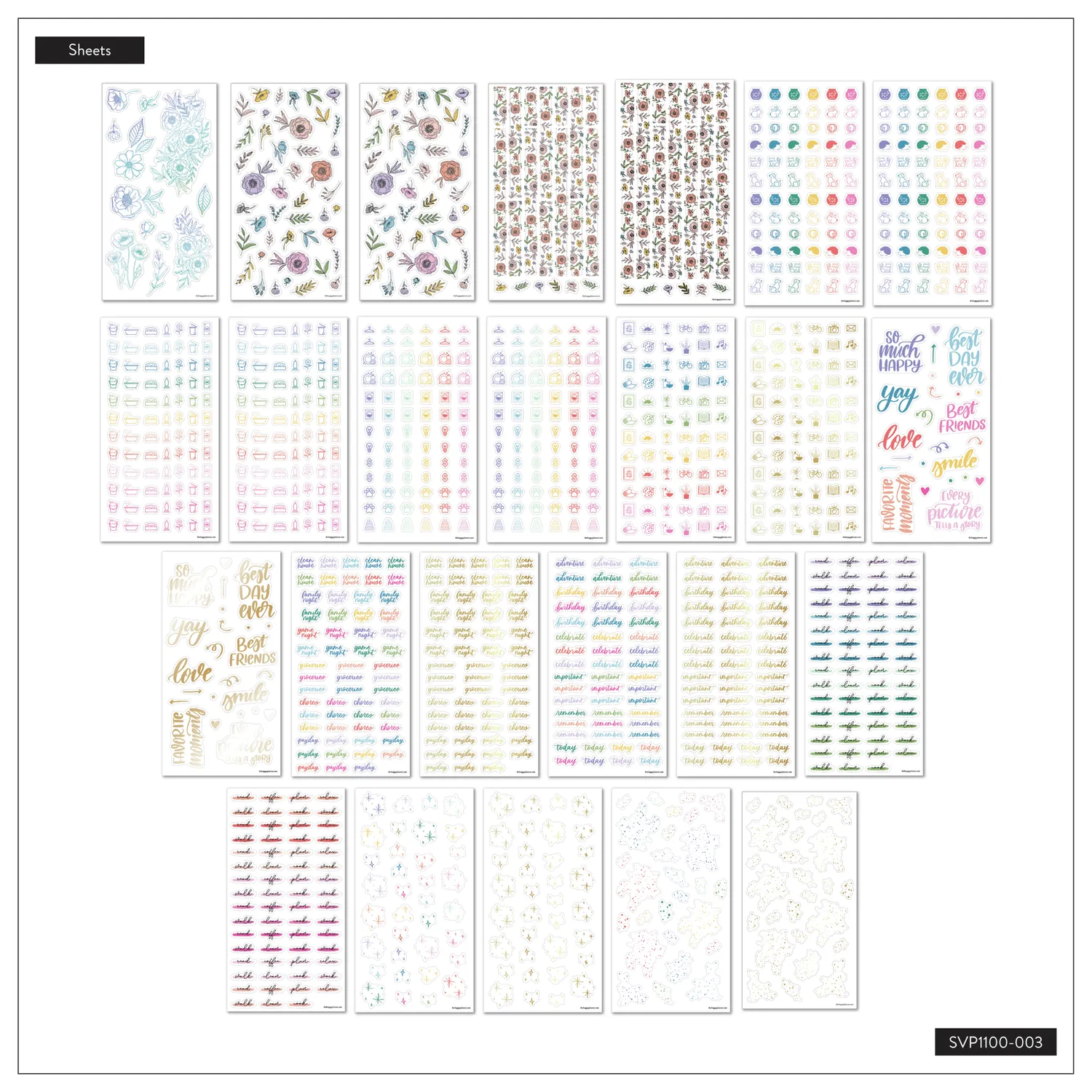 Happy Planner Fun Brights méga stickers 4666 pièces