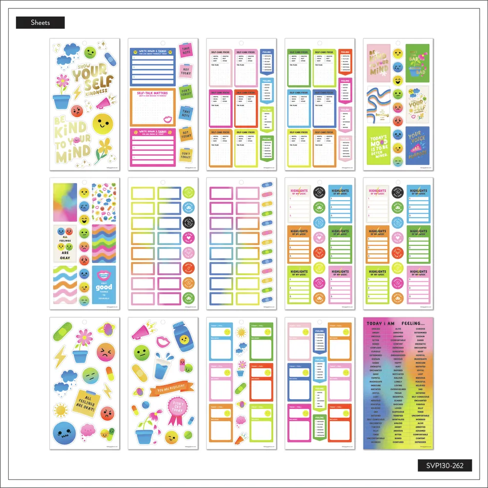 Happy Planner Take Care of You stickers Value Pack 688