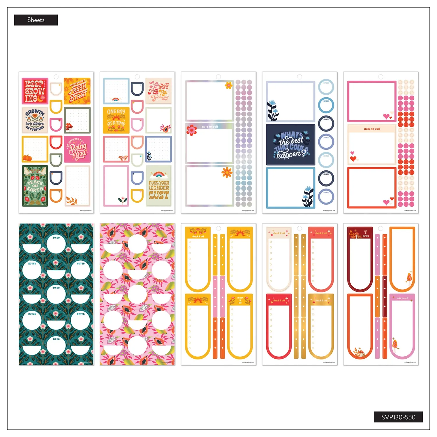 Happy Planner Bright Seasons stickers 704 saisons