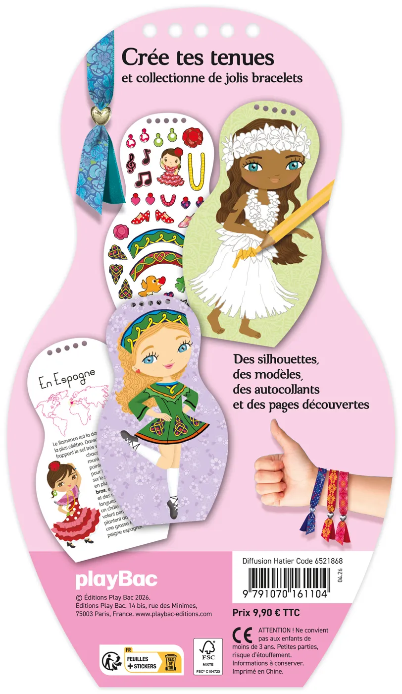Frigobloc Minimiki Danses du monde carnet créatif stickers