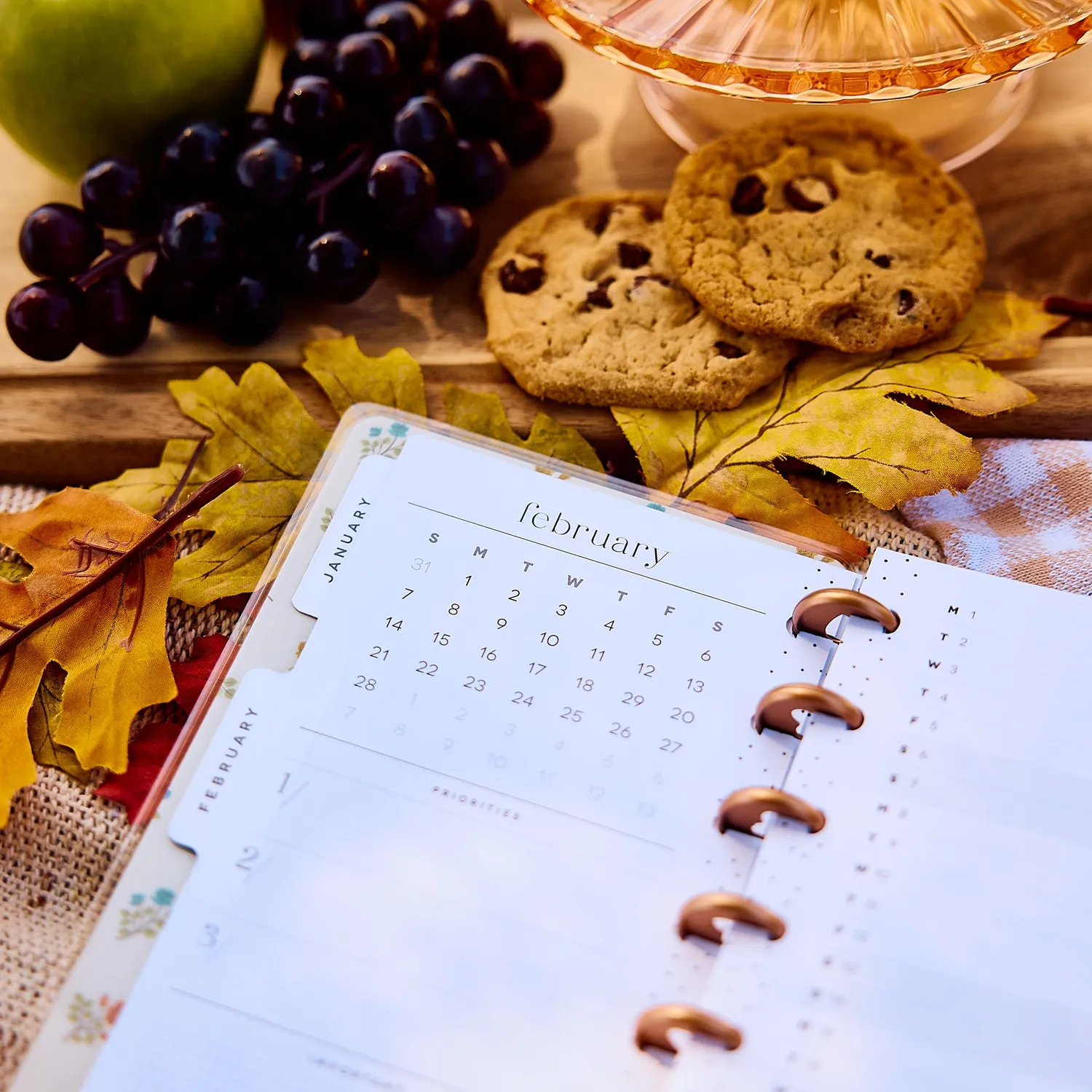 Happy Planner Fall Picnic agenda 2027 Skinny Classic horizontal