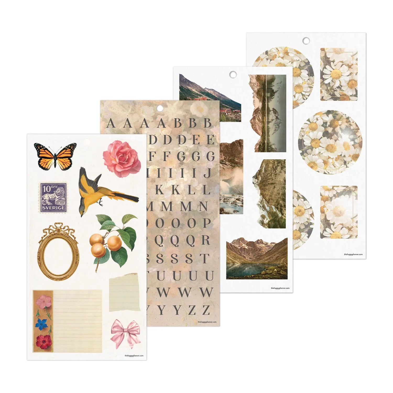 Happy Planner Crafted Collage stickers Value Pack 30 planches
