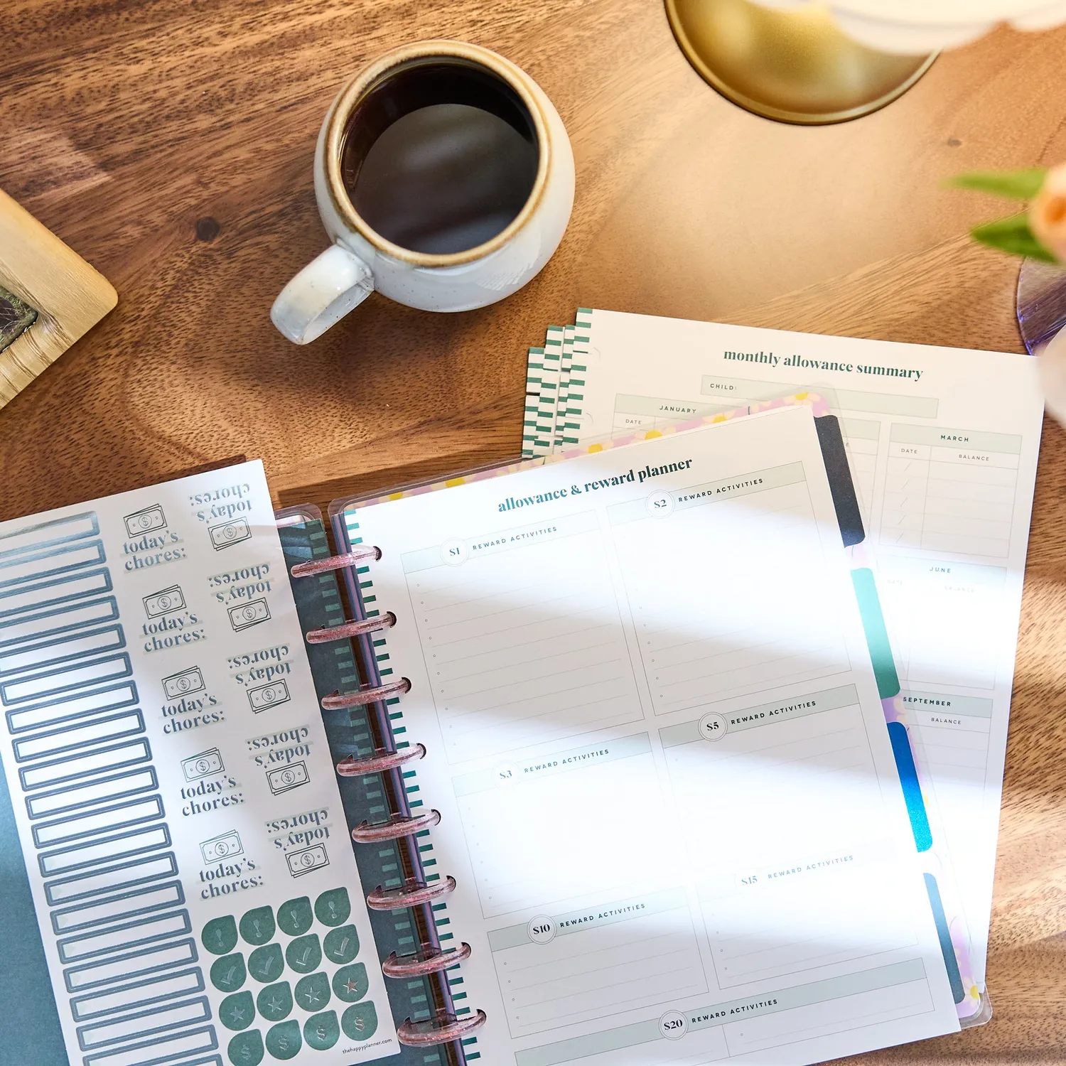 Happy Planner Parenting Allowance Chores accessoires Classic