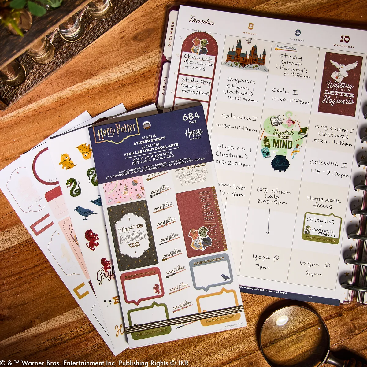 Happy Planner Harry Potter Student stickers Classic 684 foil