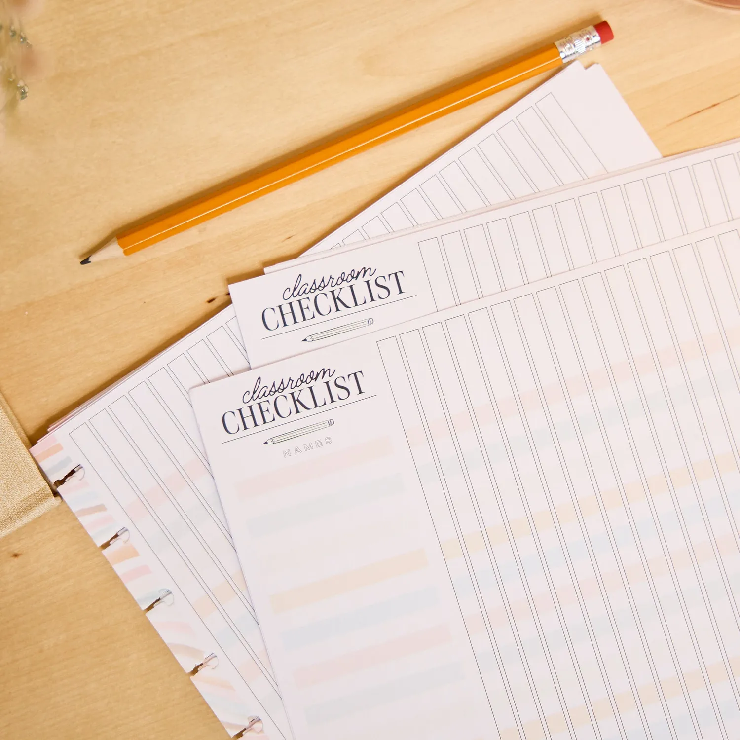 Happy Planner Pastel Poetry Big papier checklist 40 feuilles