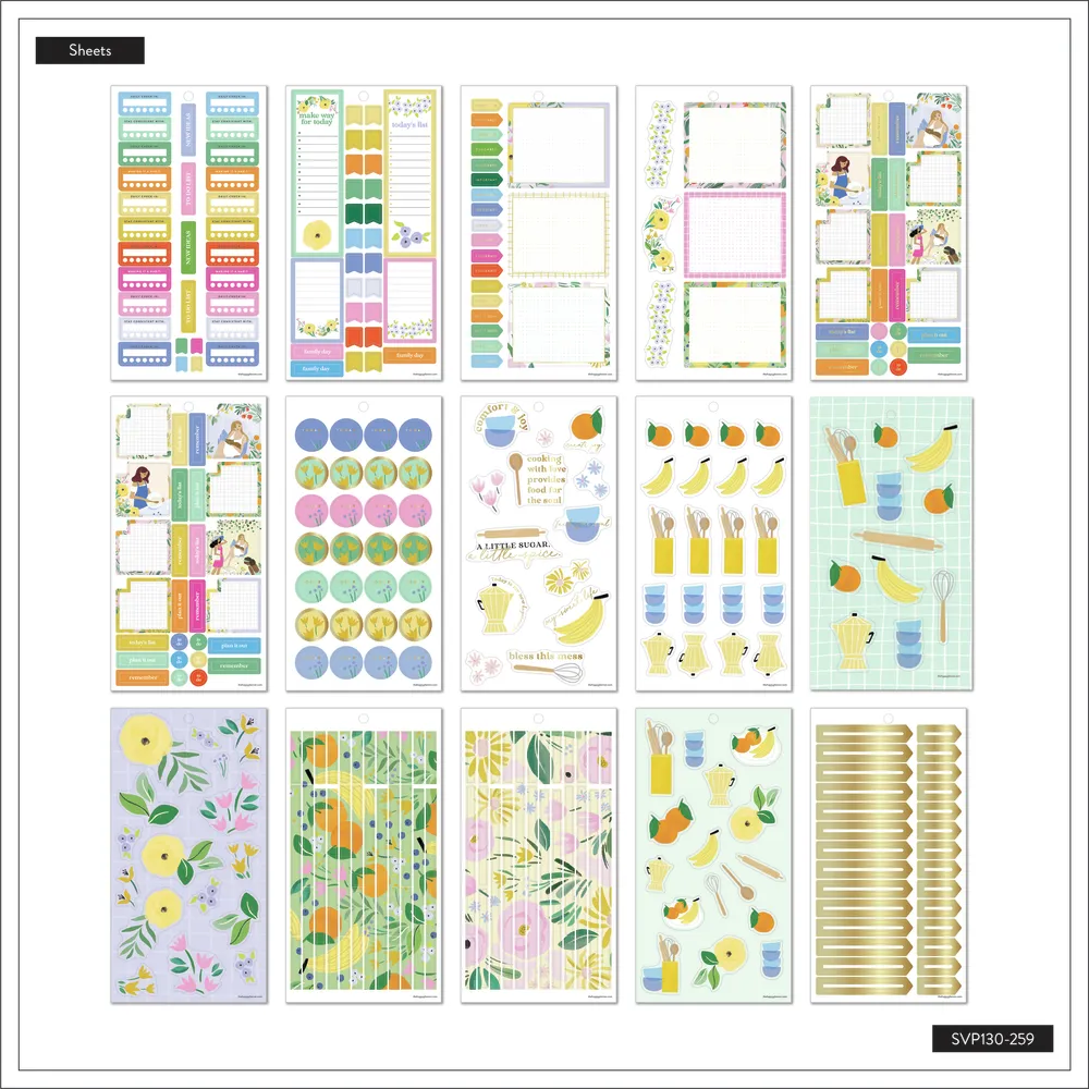 Happy Planner Pastimes stickers value pack 613 floral