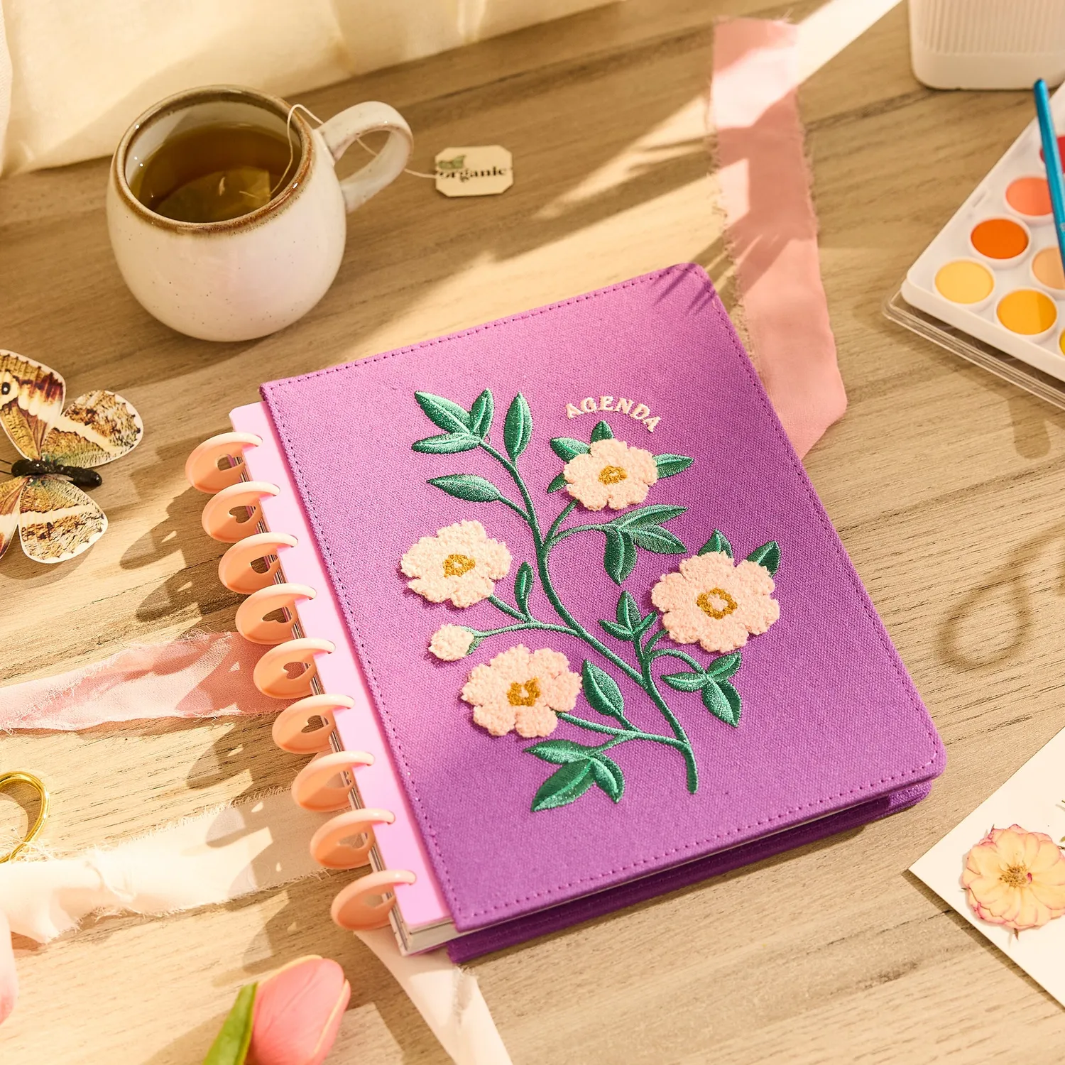Happy Planner Spring Tapestry agenda classic horizontal 2026-2027