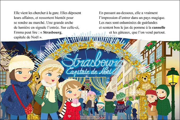 Minimiki Emma au marché de Noël livre Strasbourg