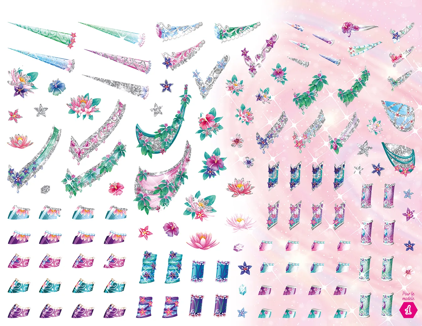 Frigobloc Licornes de rêve Magie des fleurs carnet créatif stickers