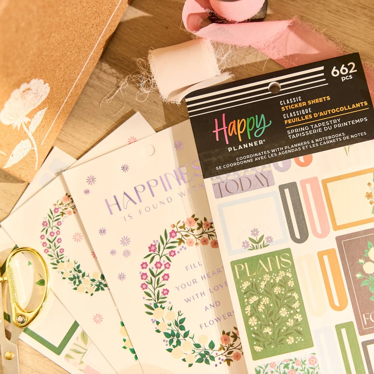 Happy Planner Spring Tapestry carnet autocollants 30 planches floral