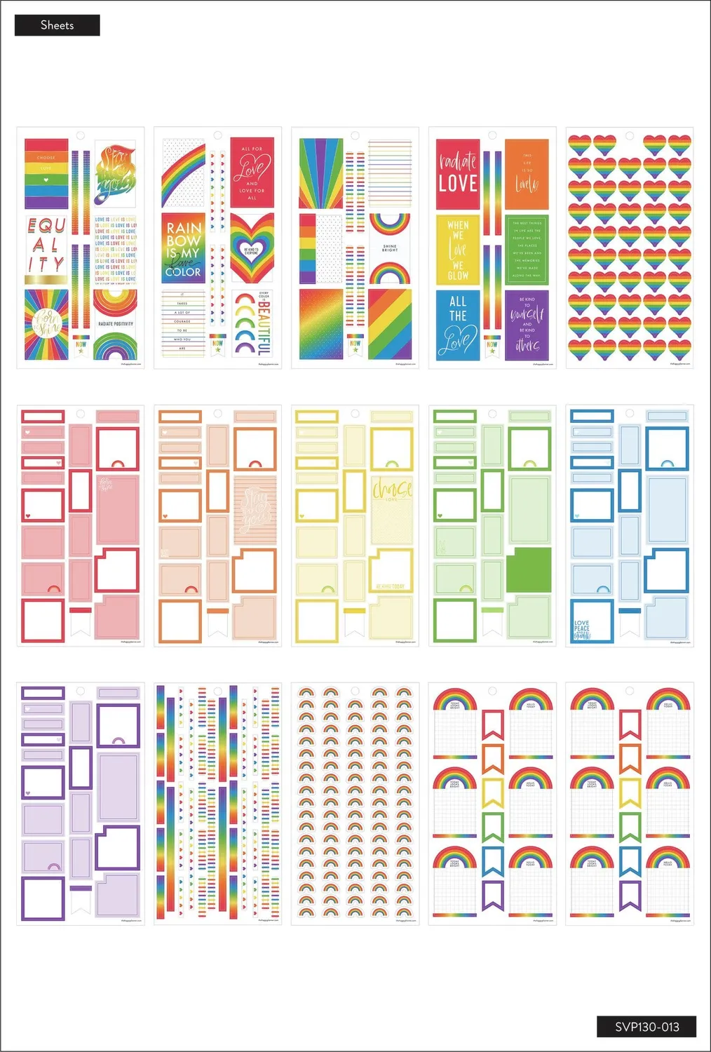Happy Planner Pride stickers value pack 1094