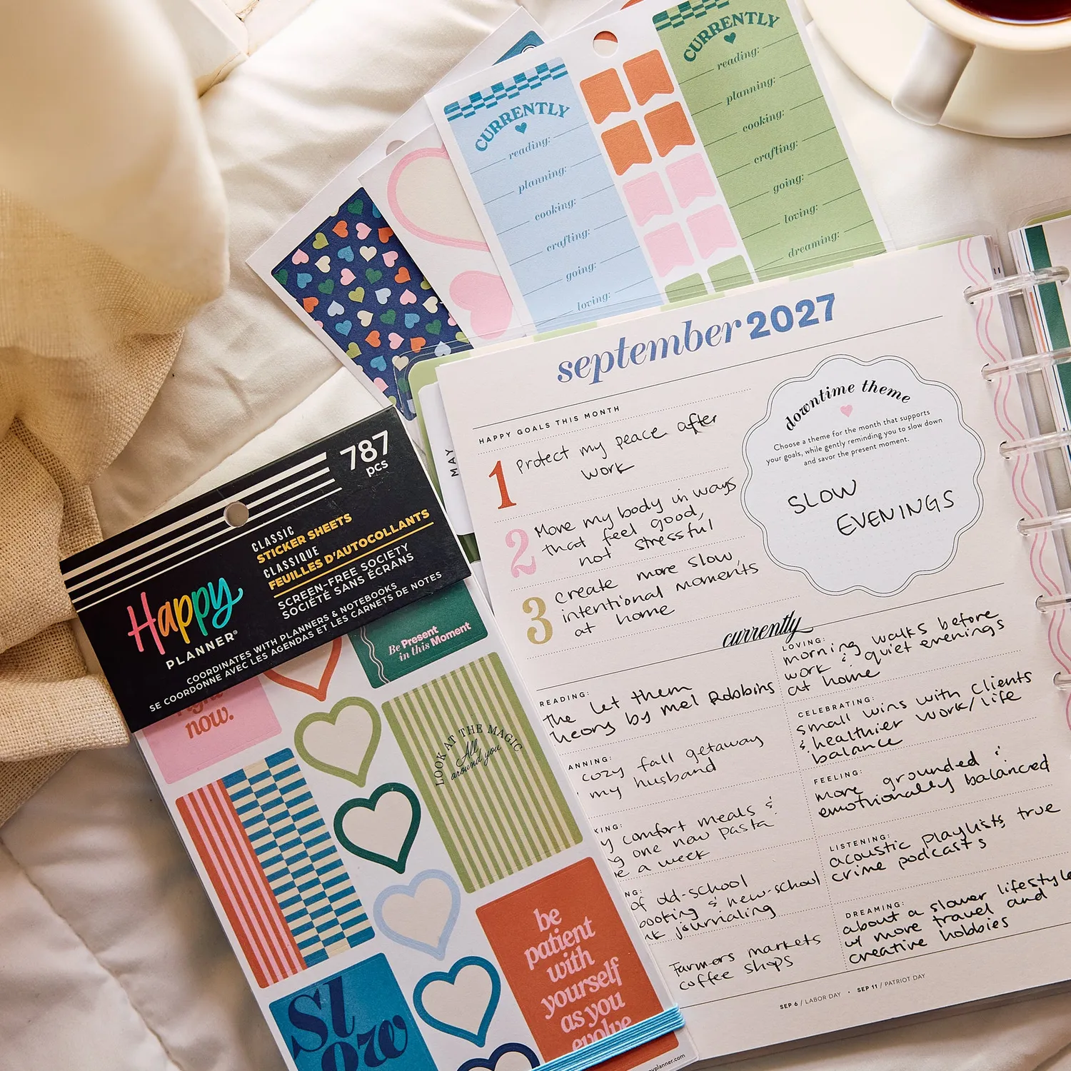 Happy Planner Screen Free Society stickers value pack 30 feuilles