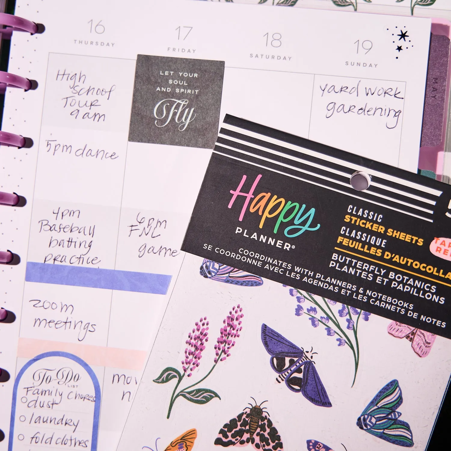Happy Planner Butterfly Botanics stickers 546 papillons