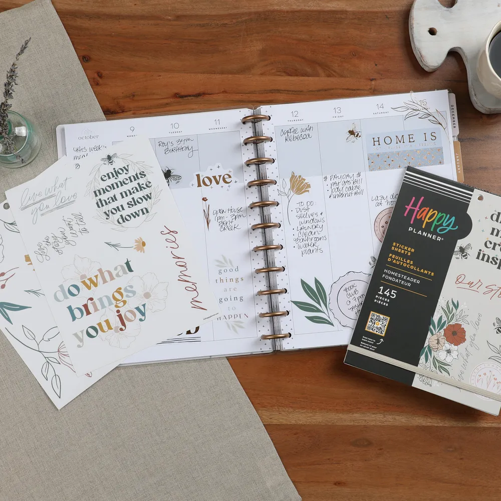 Me & my big ideas Happy Planner Homesteader stickers 145 doré