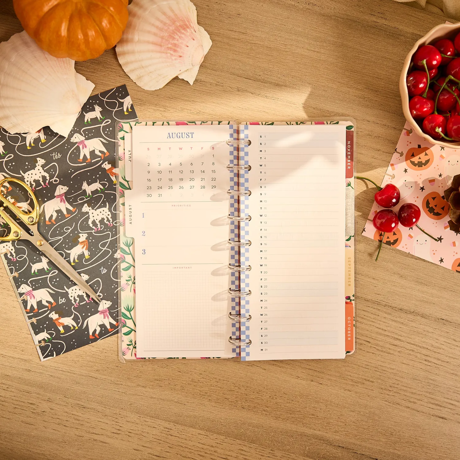 Happy Planner Festive Year agenda skinny horizontal 12 mois