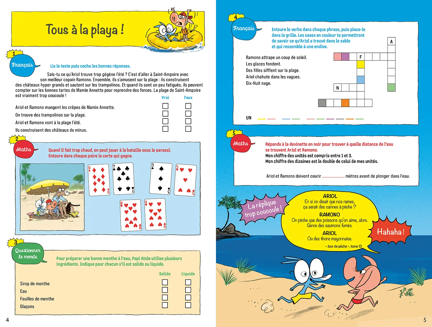 Les Incollables Ariol cahier de vacances CP au CE1 6-7 ans