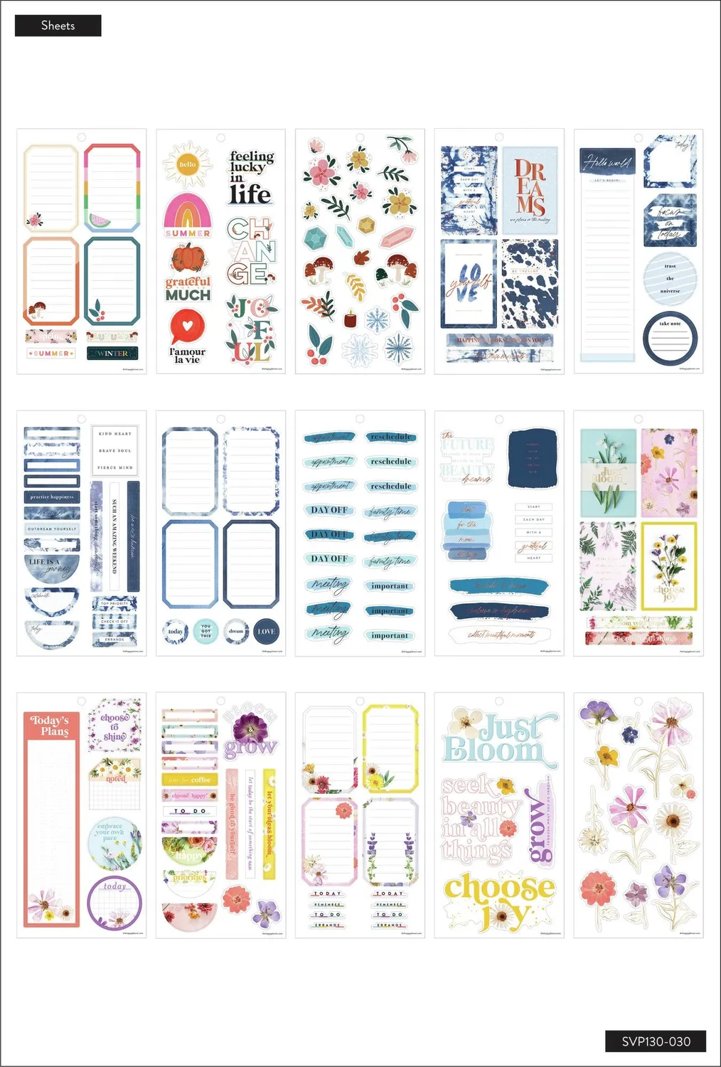 Happy Planner Color Story carnet stickers Big 312 pièces