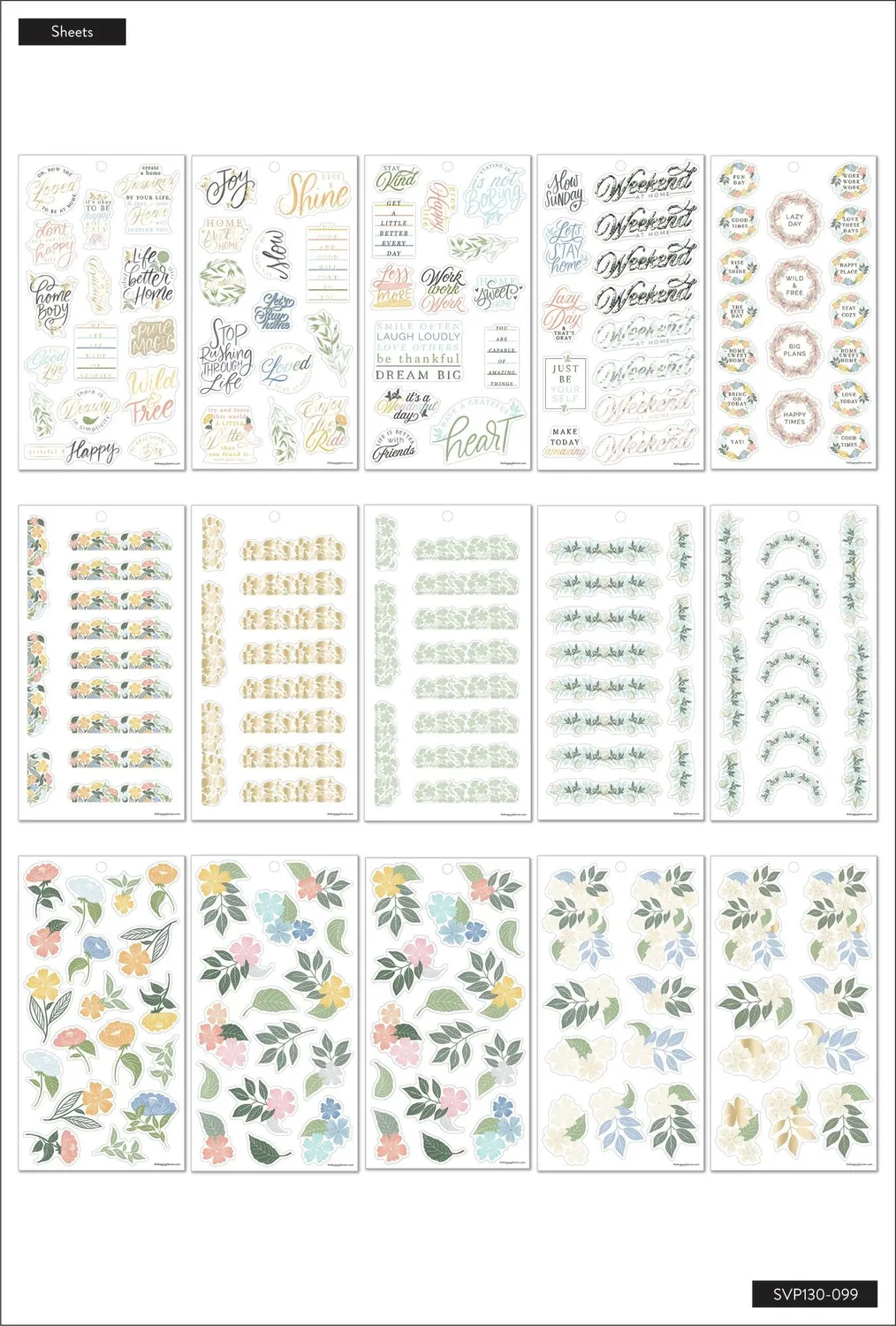 Happy Planner Home Sweet Home stickers 456 autocollants