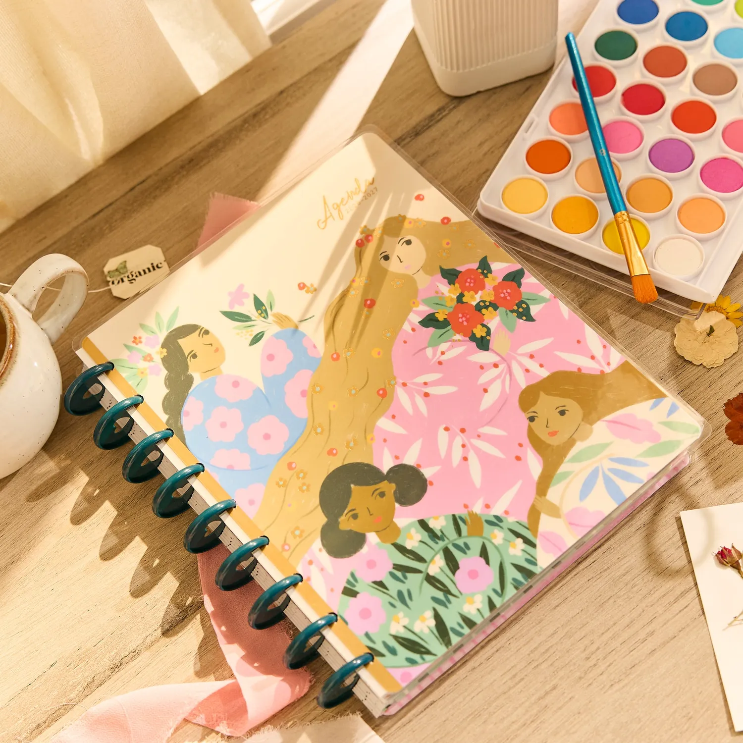 Happy Planner Floral Embrace 2026-2027 agenda 18 mois Classic dashboard