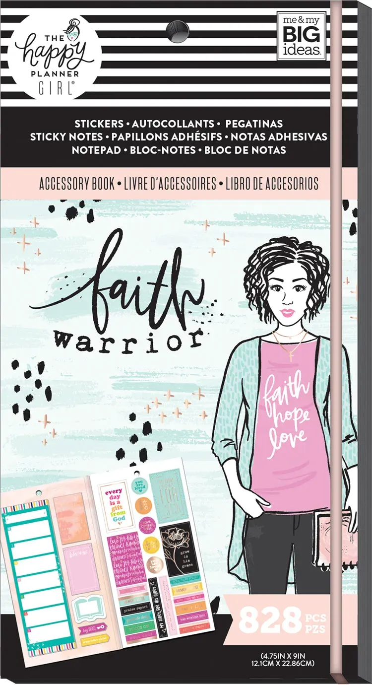 Happy Planner Faith Warrior livre accessoires stickers notes
