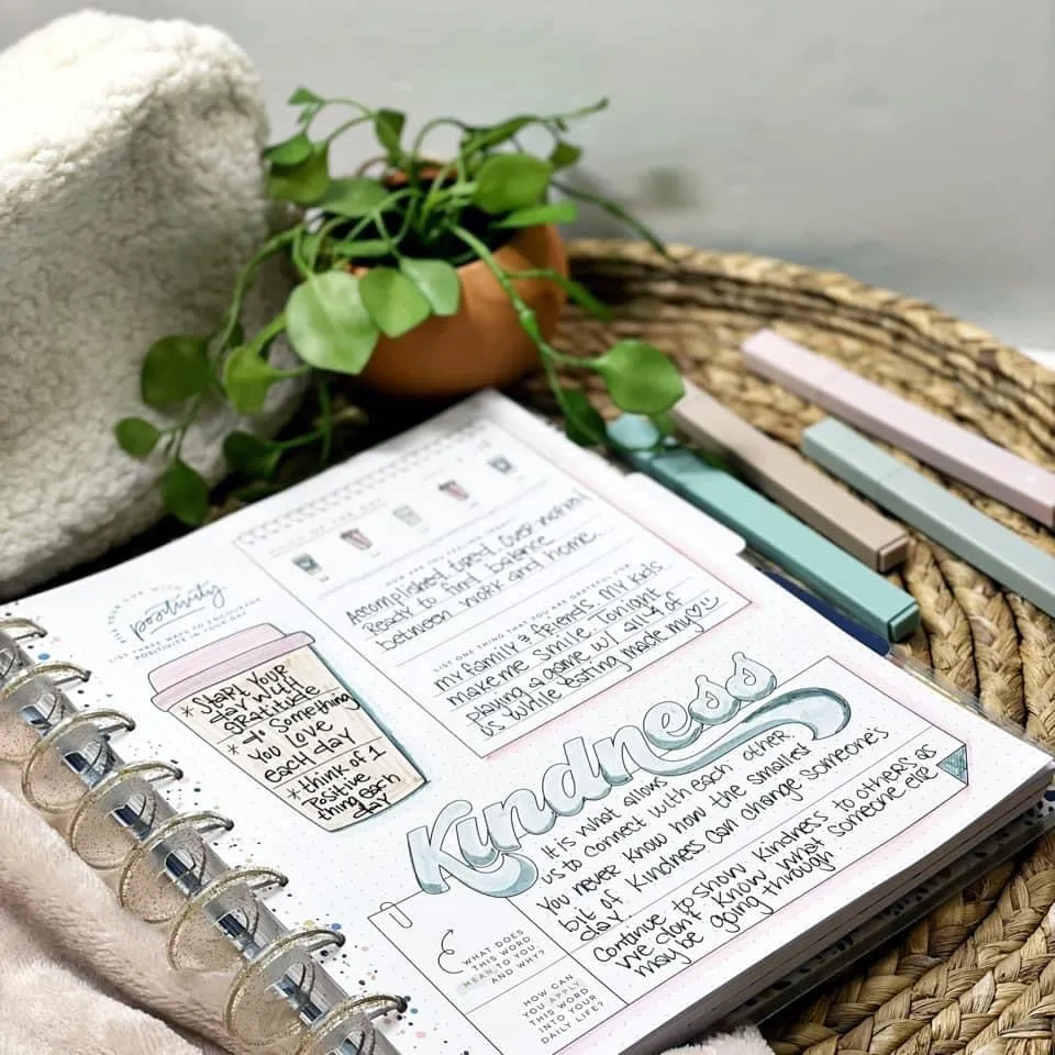 Happy Planner Hello Happy journal humeur guidé Classic jaune