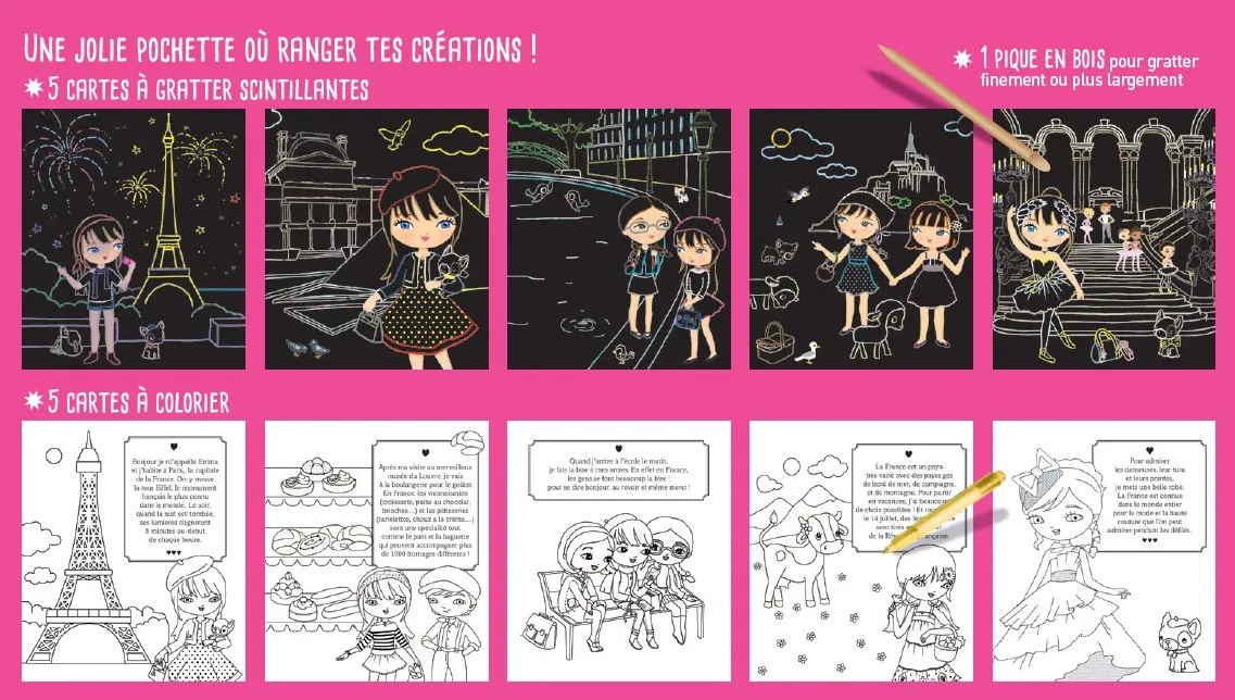Frigobloc Minimiki Emma en France pochette cartes gratter
