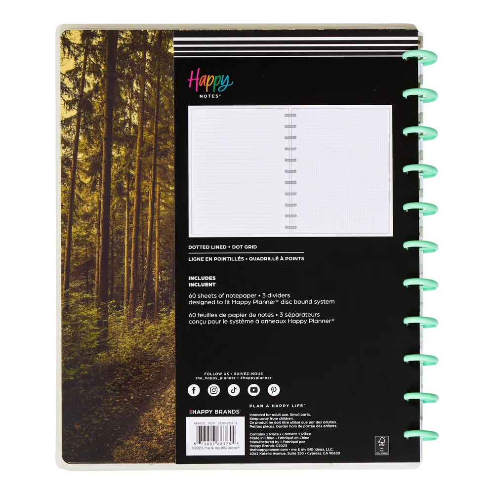 Happy Planner Camp Nostalgia Big carnet pointillé 60 feuilles