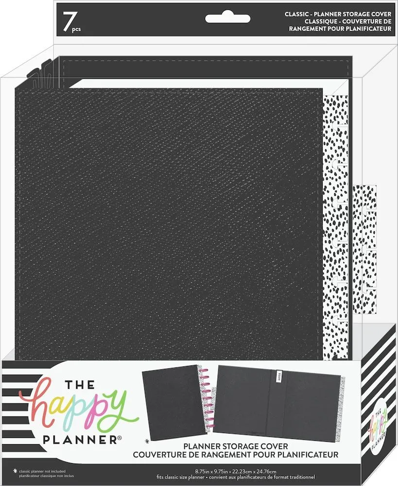 Happy Planner Black Dots housse rangement Classic pois noirs