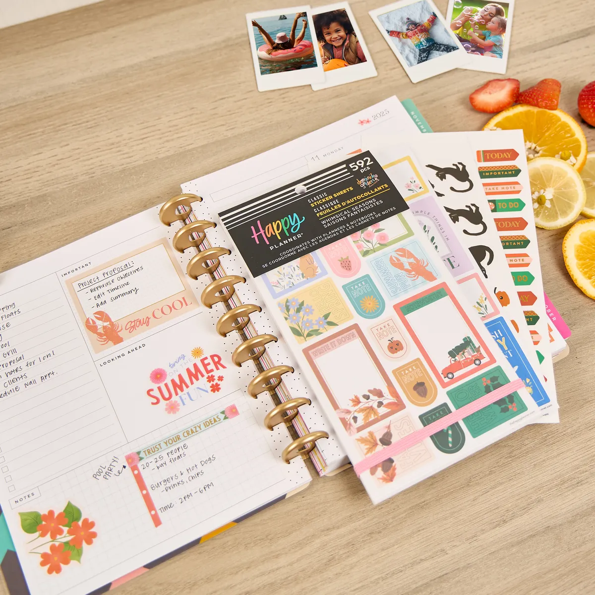 Happy Planner Whimsical Seasons autocollants Classic x592 saisons