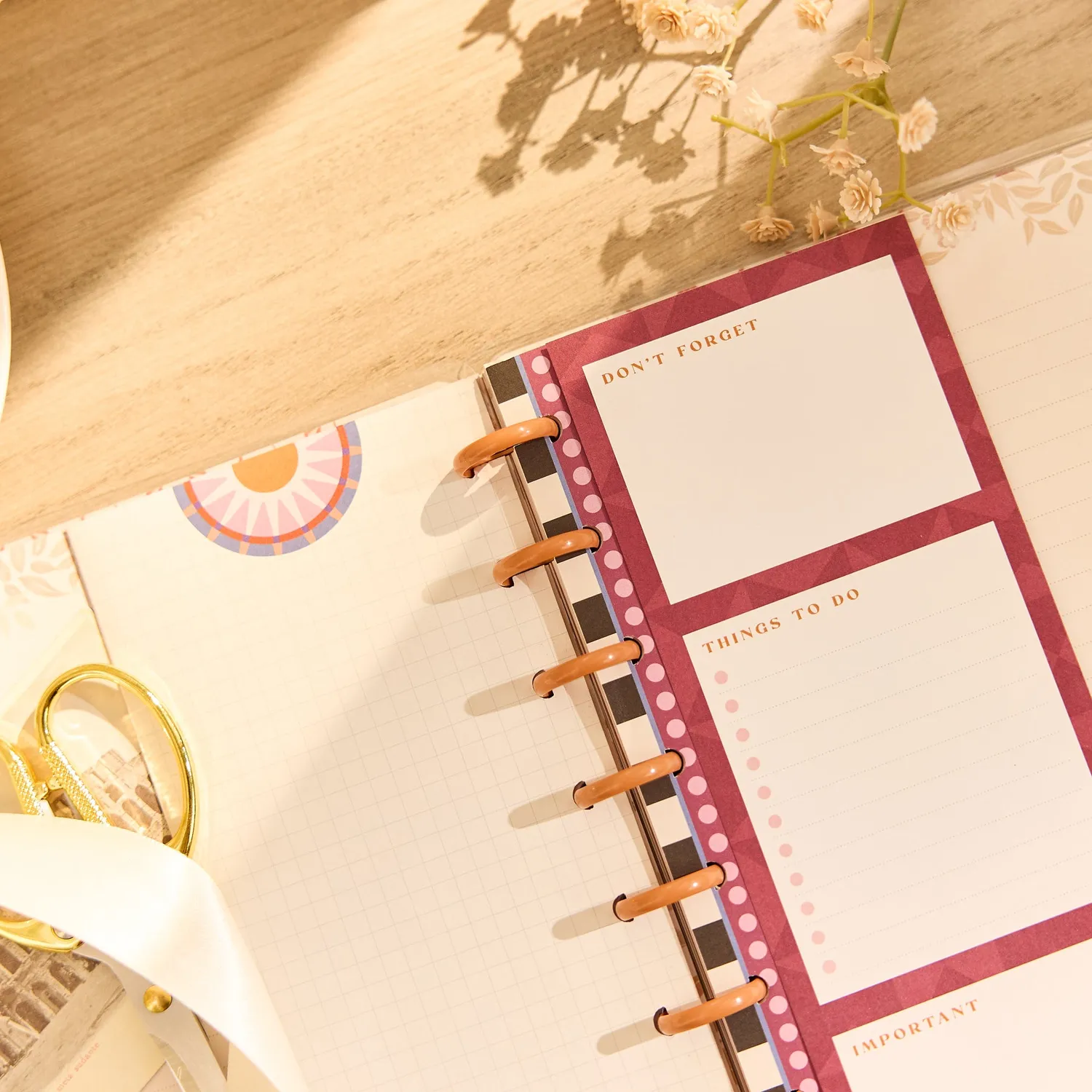 Happy Planner Horizon Lines recharge classic 40 feuilles pointillées